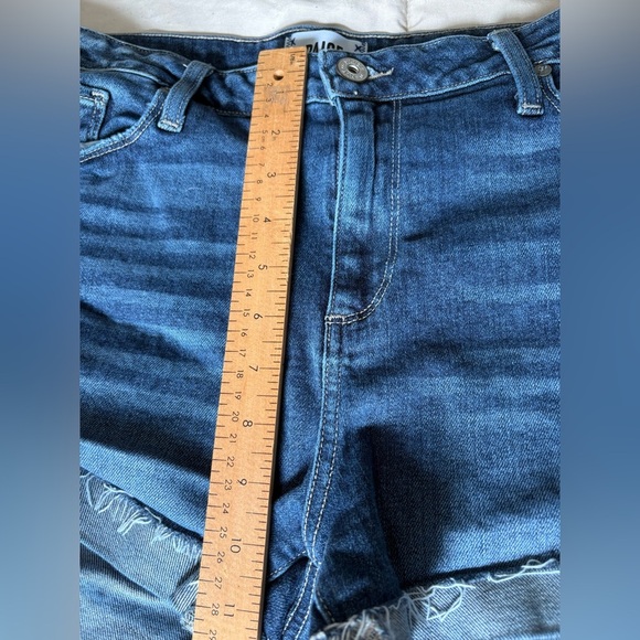 Paige Jimmy Jimmy Jean shorts size 31 mid wash denim cuffed - Picture 7 of 11